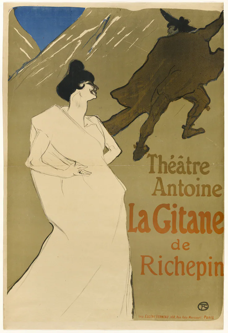 La Gitane: lithograph by Henri de Toulouse-Lautrec, 1899.