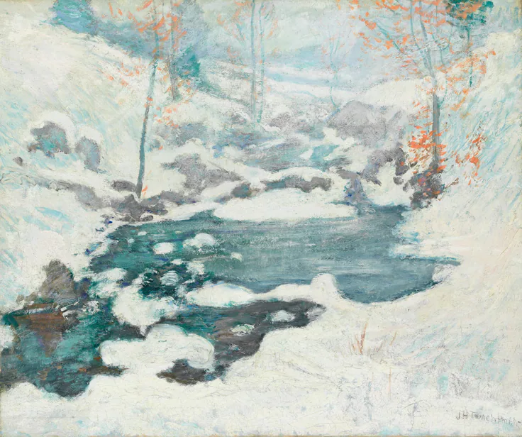 Icebound: oil on canvas by John Henry Twachtman, c. 1889.
