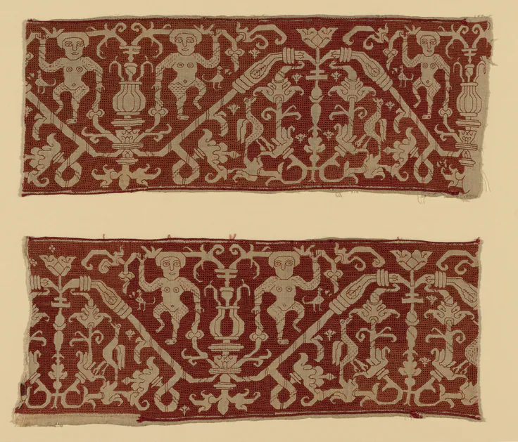 Two Border Fragments: textile by Spain, Late 16th/early 17th century.
