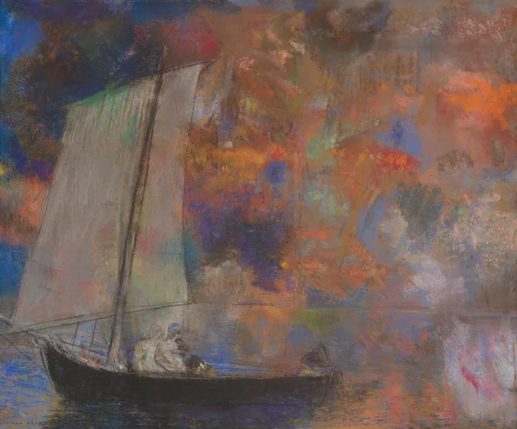 Flower Clouds: pastel by Odilon Redon, c. 1903.