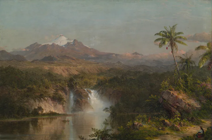 View of Cotopaxi: oil on canvas by Frederic Edwin Church, 1857.