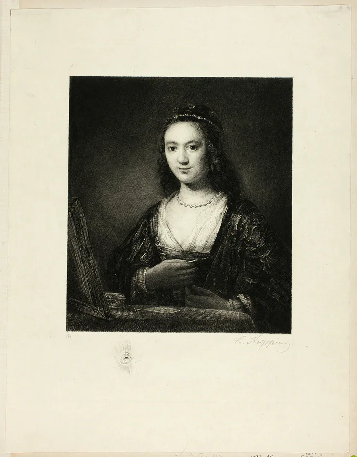 Portrait of a Woman: etching on paper by Karl Koepping, n.d..
