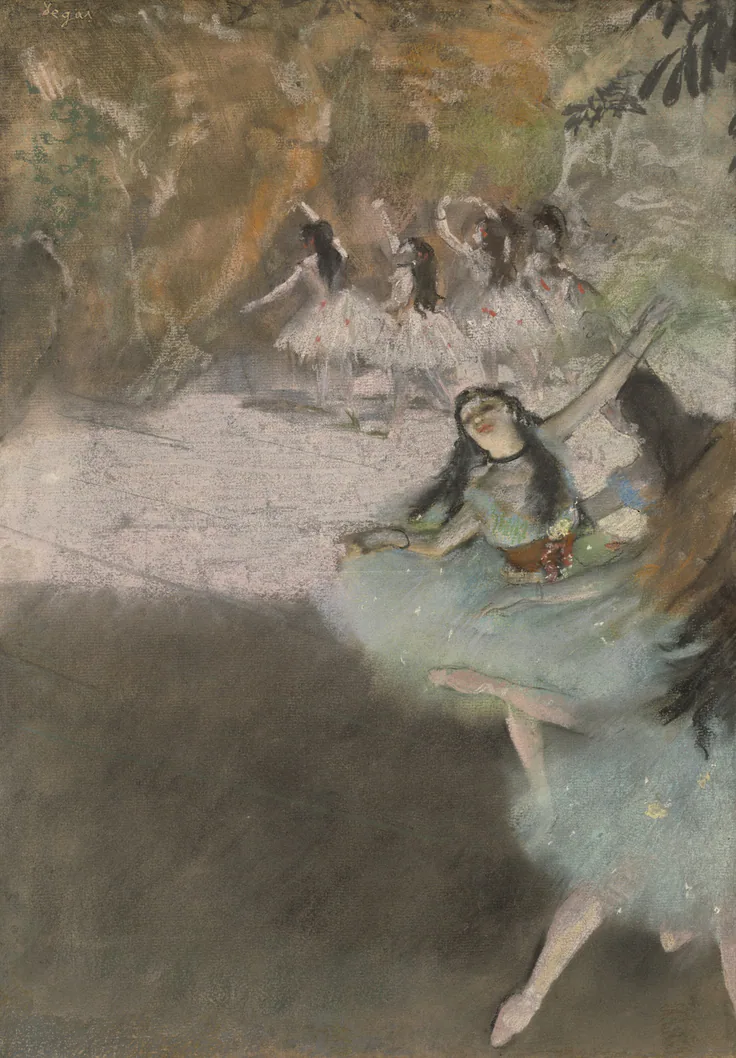 On the Stage: pastel by Edgar Degas, 1876–77.
