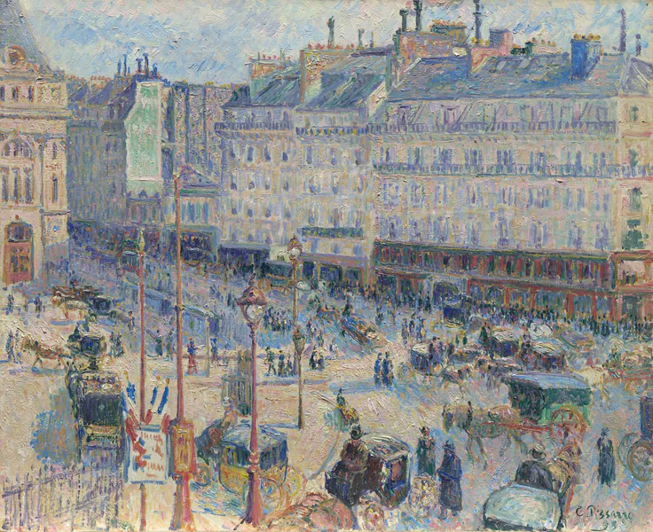 The Place du Havre, Paris: oil on canvas by Camille Pissarro, 1893.