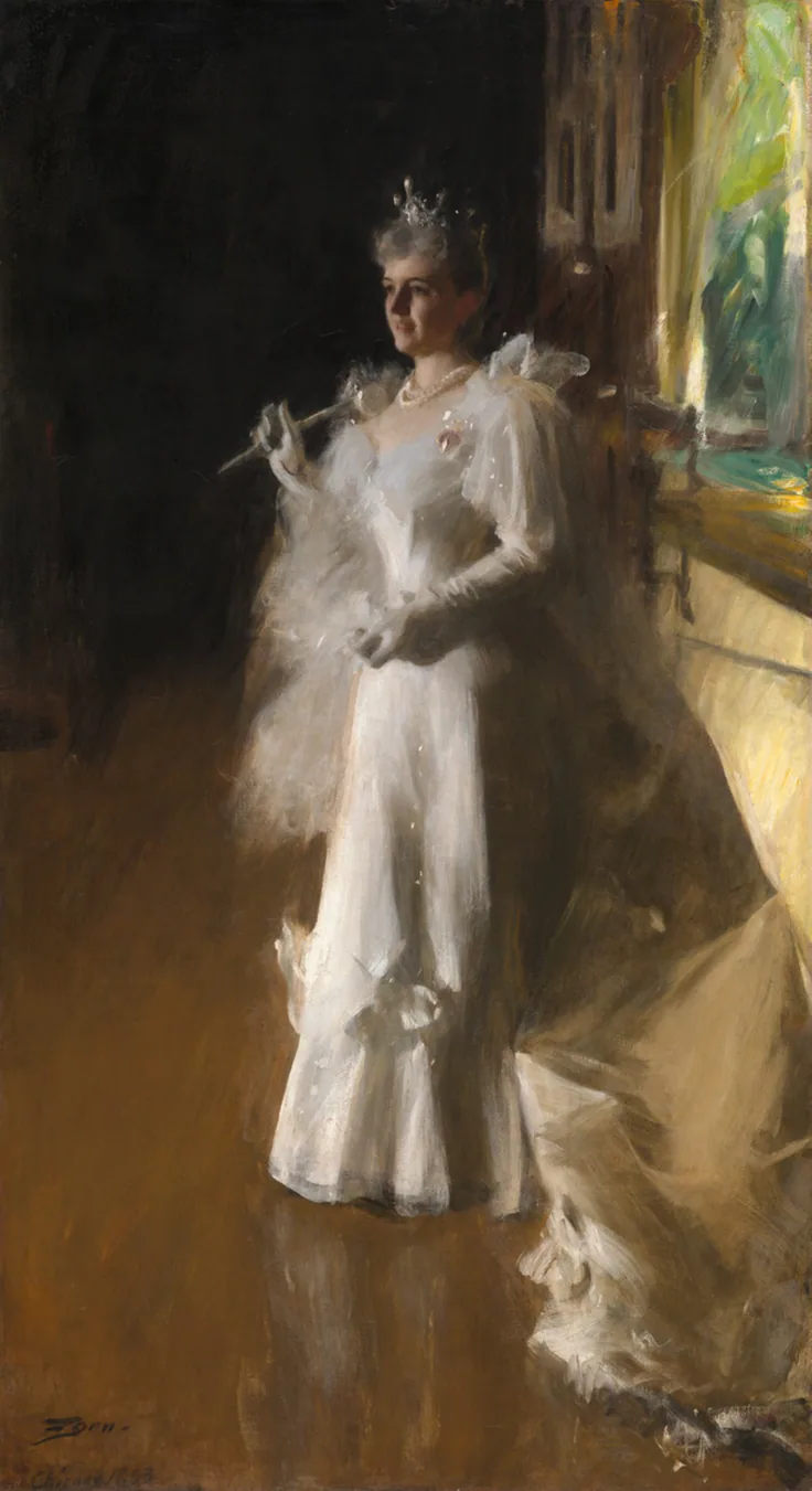 Mrs. Potter Palmer: oil on canvas by Anders Leonard Zorn, 1893.