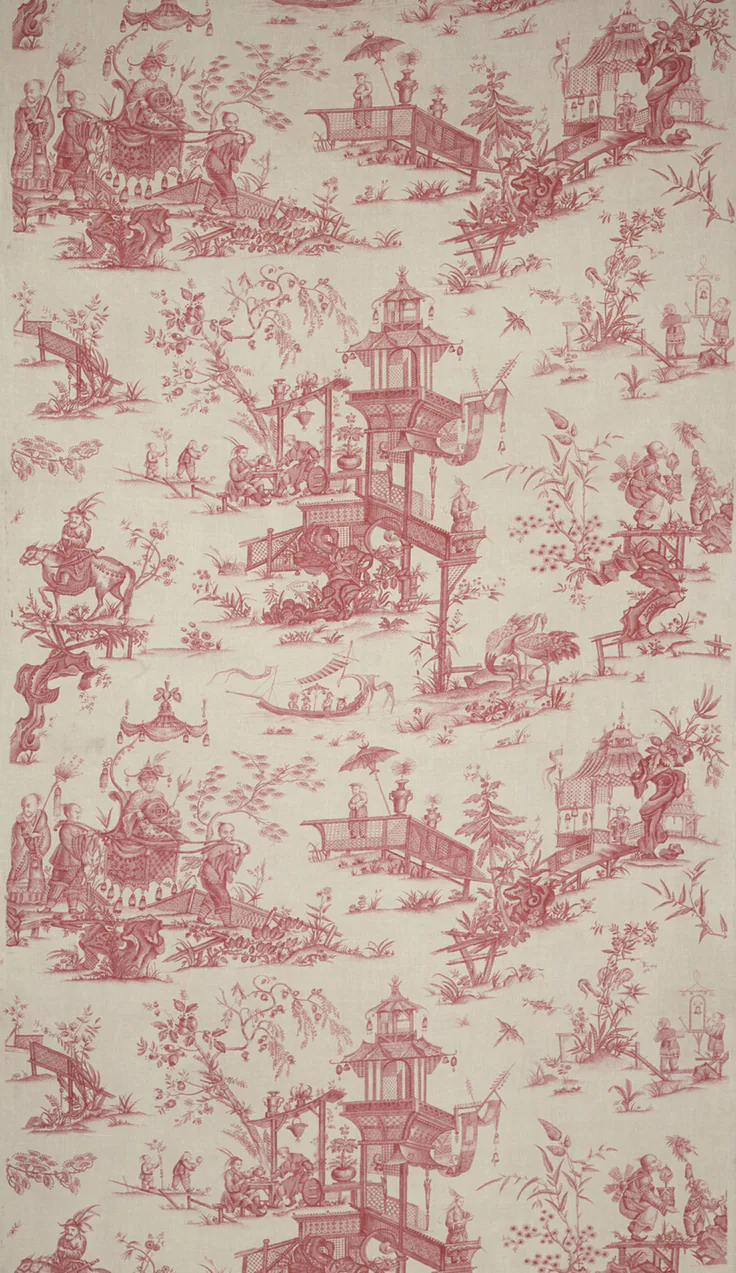 Panel (Furnishing Fabric): linen, plain weave; copperplate printed by Designed by Jean Baptiste Huet, c. 1786.