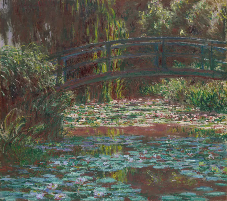 Water Lily Pond: oil on canvas by Claude Monet, 1900.
