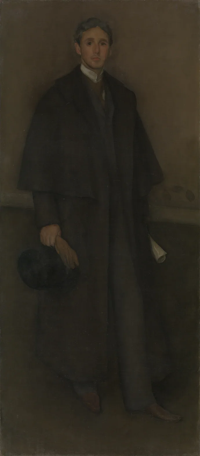 Arrangement in Flesh Color and Brown: Portrait of Arthur Jerome Eddy: oil on canvas by James McNeill Whistler, 1894.