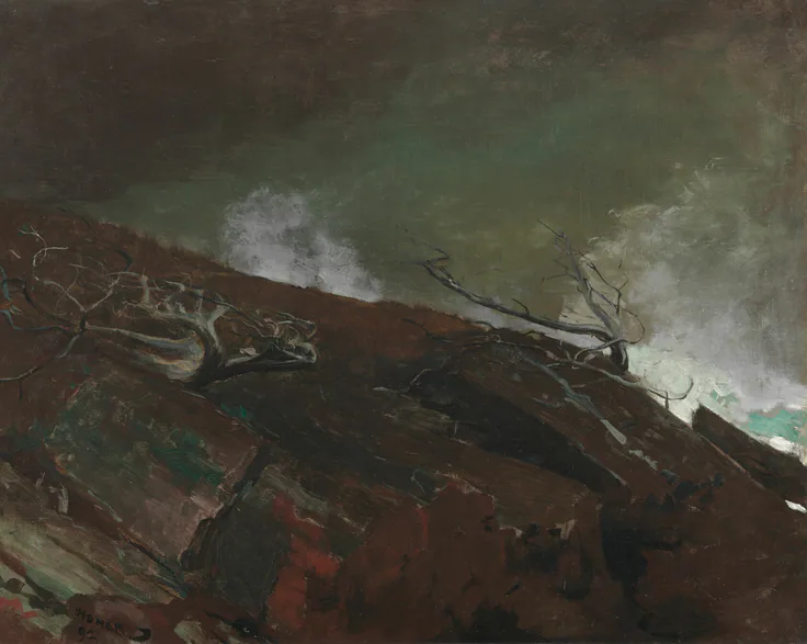 Coast of Maine: oil on canvas by Winslow Homer, 1893.