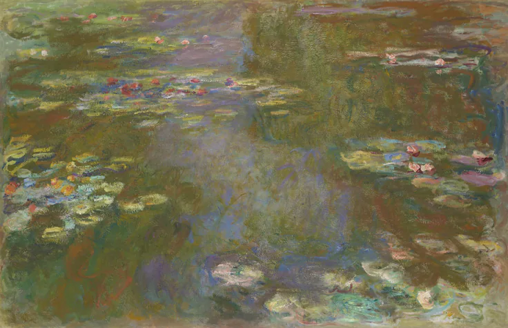 Water Lily Pond: oil on canvas by Claude Monet, 1917–19.