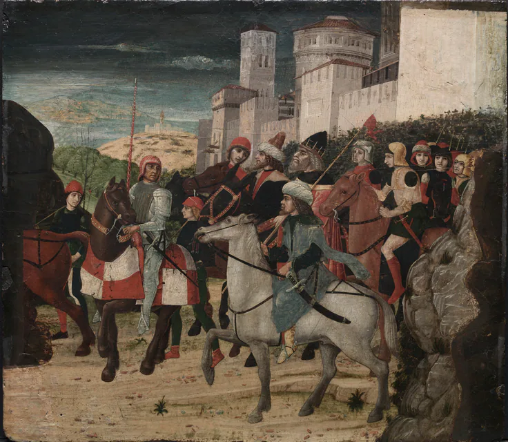 Procession of the Magi: tempera on wood by Bernardo Parentino, c. 1450–1500.
