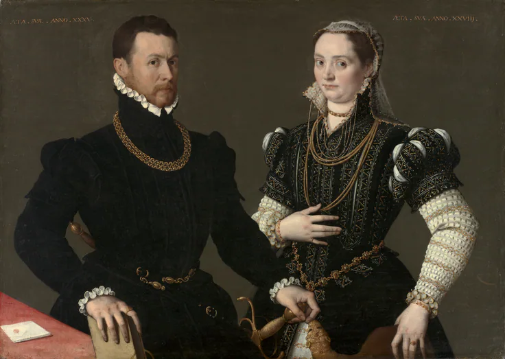 Portrait of a Couple: oil on canvas, c. 1580–88.