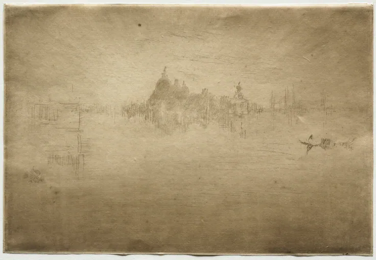 Nocturne, Salute: etching by James McNeill Whistler, 1879–80.
