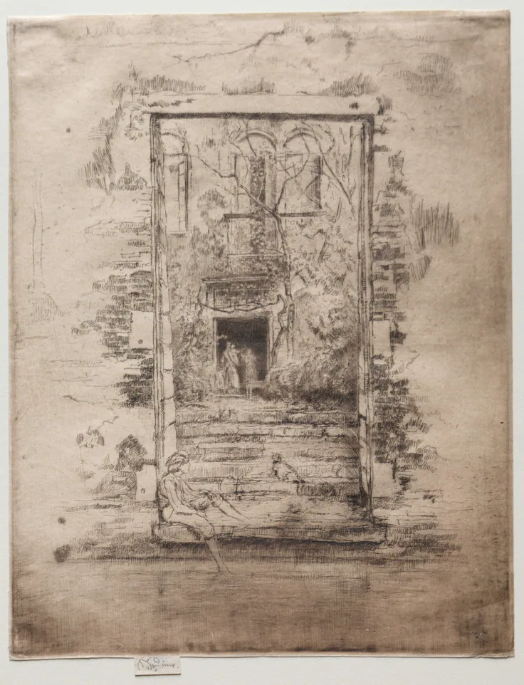 The Garden: etching and drypoint by James McNeill Whistler, 1879–80.