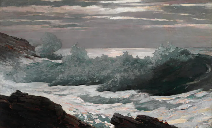 Early Morning After a Storm at Sea: oil on canvas by Winslow Homer, 1900–1903.