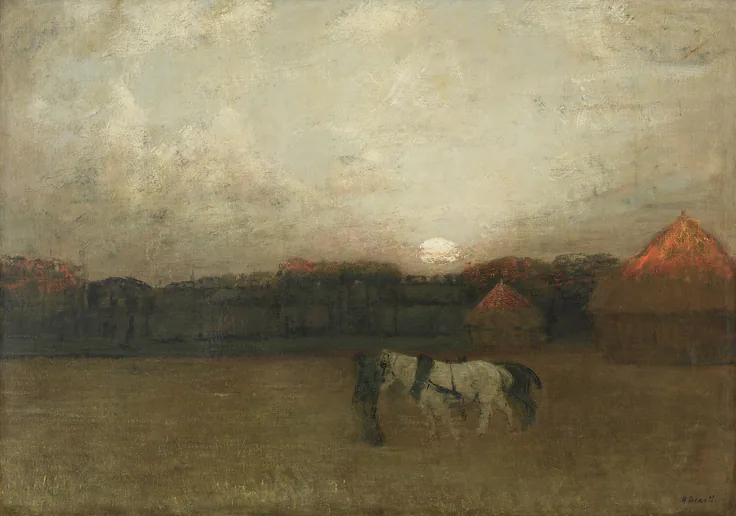 The Stubble Field: oil on canvas by Henry Golden Dearth, c. 1909.