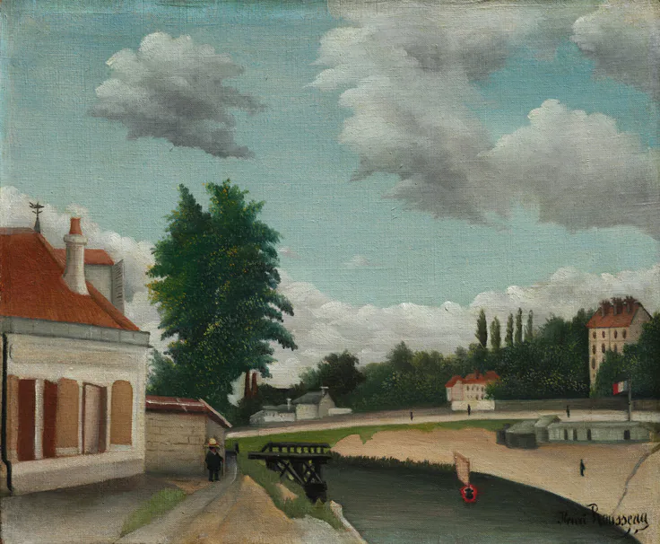 Outskirts of Paris: oil on fabric by Henri Rousseau, c. 1897–1905.