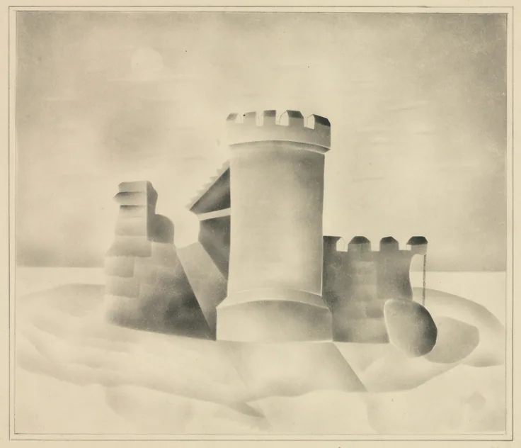 Ruins by Moonlight: pencil by Mary Altha Nims, 1840.
