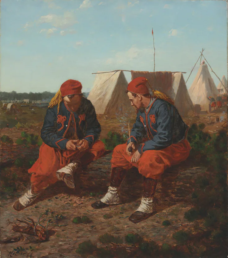 The Brierwood Pipe: oil on canvas by Winslow Homer, 1864.
