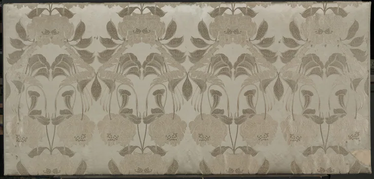 Silk with Art Nouveau Design: patterned weave; silk by Georges de Feure, 1900.