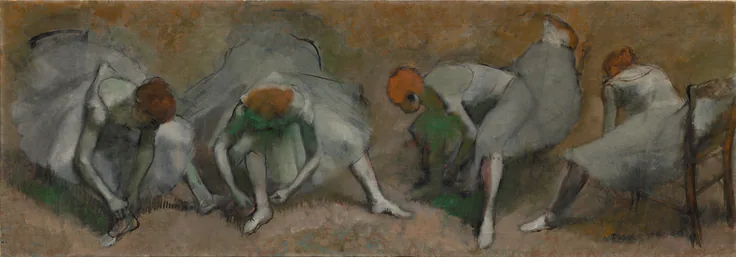 Frieze of Dancers: oil on fabric by Edgar Degas, c. 1895.
