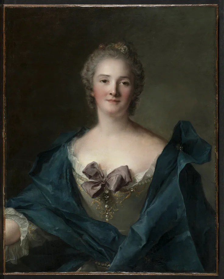 Portrait of a Woman: oil on canvas by Jean-Marc Nattier, c. 1748.