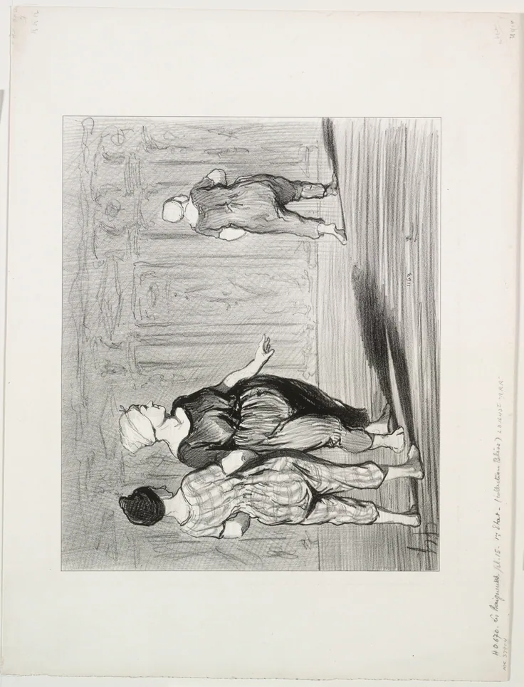 Madame Coquardeau still has a pretty figure after all!...: lithograph by Honoré Daumier, 1847.