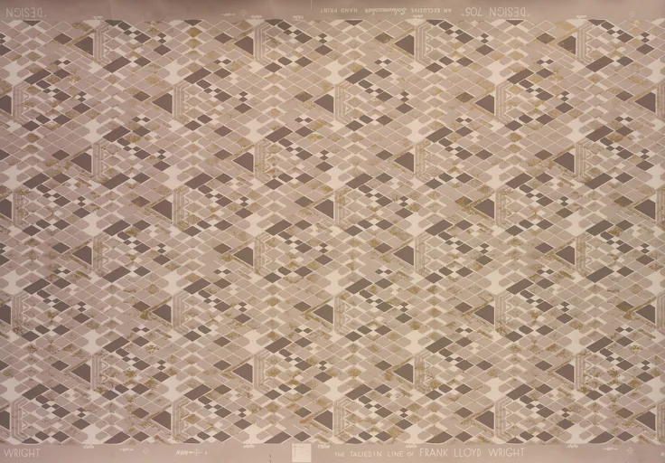 Design 705: silkscreen on wallpaper by F. Schumacher and Co., before 1959.