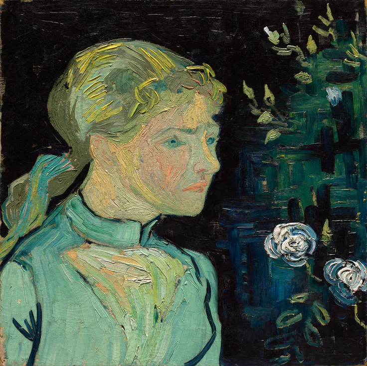 Adeline Ravoux: oil on fabric by Vincent van Gogh, 1890.