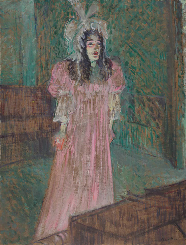May Belfort: oil on millboard by Henri de Toulouse-Lautrec, 1895.
