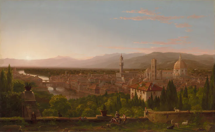 View of Florence: oil on canvas by Thomas Cole, 1837.