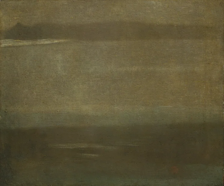 Gray and Silver: A Nocturne: oil on canvas by Walter Greaves, c. 1880–1900.
