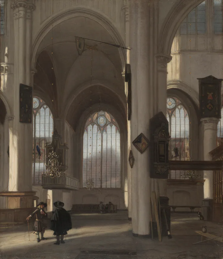 Interior of a Church: oil on canvas by Emanuel de Witte, c. 1680.