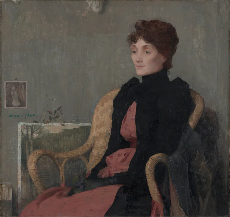 Portrait of a Woman: oil on canvas by Edmond François Aman-Jean, c. 1891.