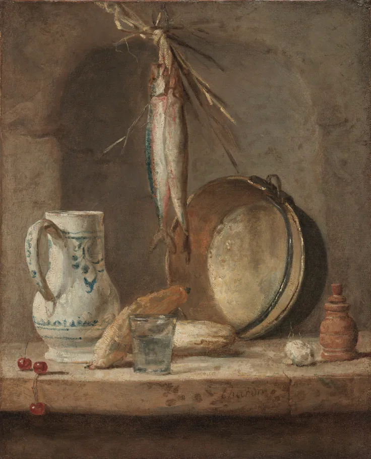 Still Life with Herrings: oil on canvas by Jean-Siméon Chardin, c. 1735.
