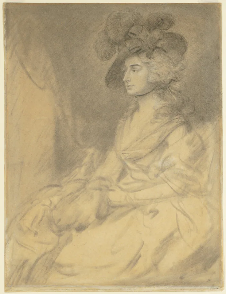 Mrs. Sarah Siddons: drawing by Thomas Gainsborough, 1785.