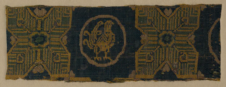 Star and Cross Pattern from a Tomb Cover(?): textile, 800s–900s.