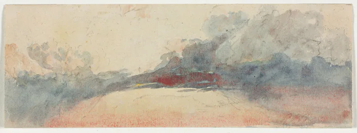 Cloud Study: watercolor, 1800s.