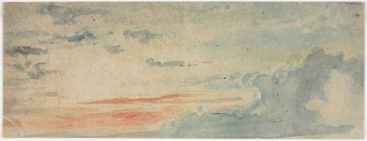 Cloud Study: watercolor by Anonymous, 1800s.
