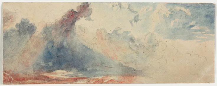 Cloud Study: watercolor by Anonymous, 1800s.