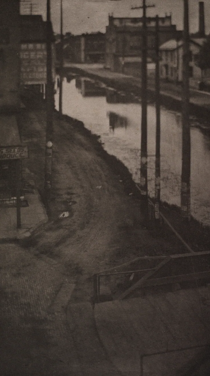 Telegraph Poles: photogravure by Clarence H. White, 1898.