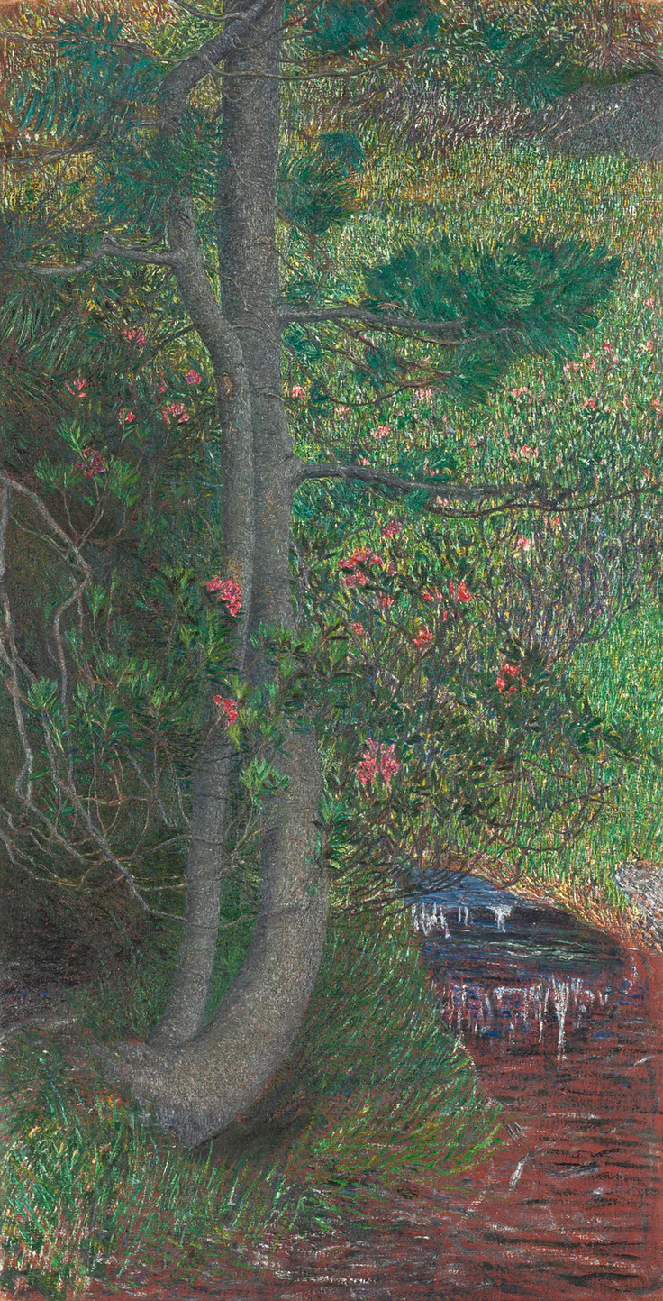 Pine Tree: oil on canvas by Giovanni Segantini, c. 1897.