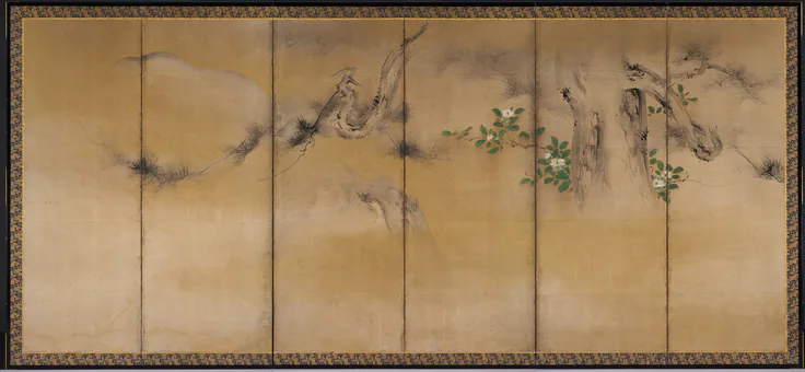 Winter and Summer Flowers: painting by Kaihō Yūshō, c. 1600.