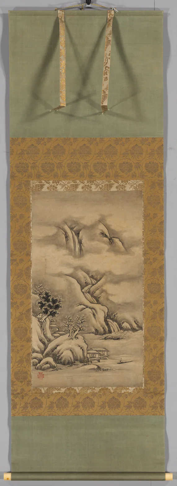 Seasonal Landscapes: Winter: hanging scroll, ink on paper by Kano Hideyori, mid- to late 1500s.