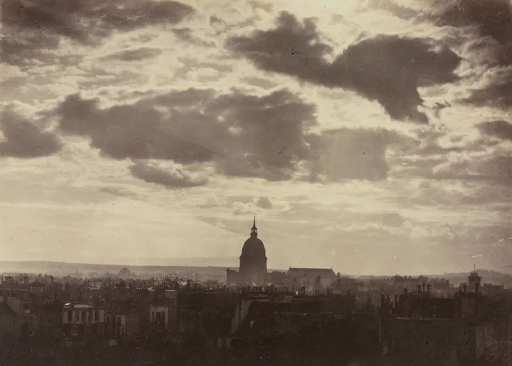 Sky Study, Paris: albumen print from wet collodion negative by Charles Marville, 1856–57.
