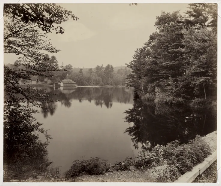 Bear Lake, LVRR: albumen print from gelatin dry plate negative by William H. Rau, c. 1898–99.