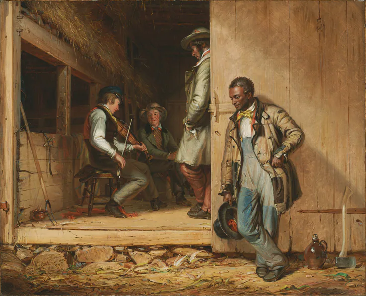 The Power of Music: oil on canvas by William Sidney Mount, 1847.