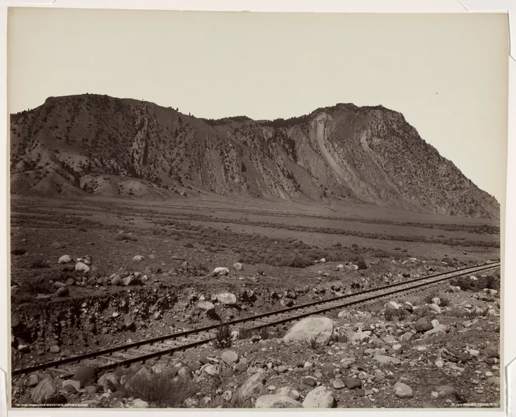 Cinnabar Mountain, Devil Slide: albumen print from wet collodion negative by Frank Jay Haynes, 1880s.