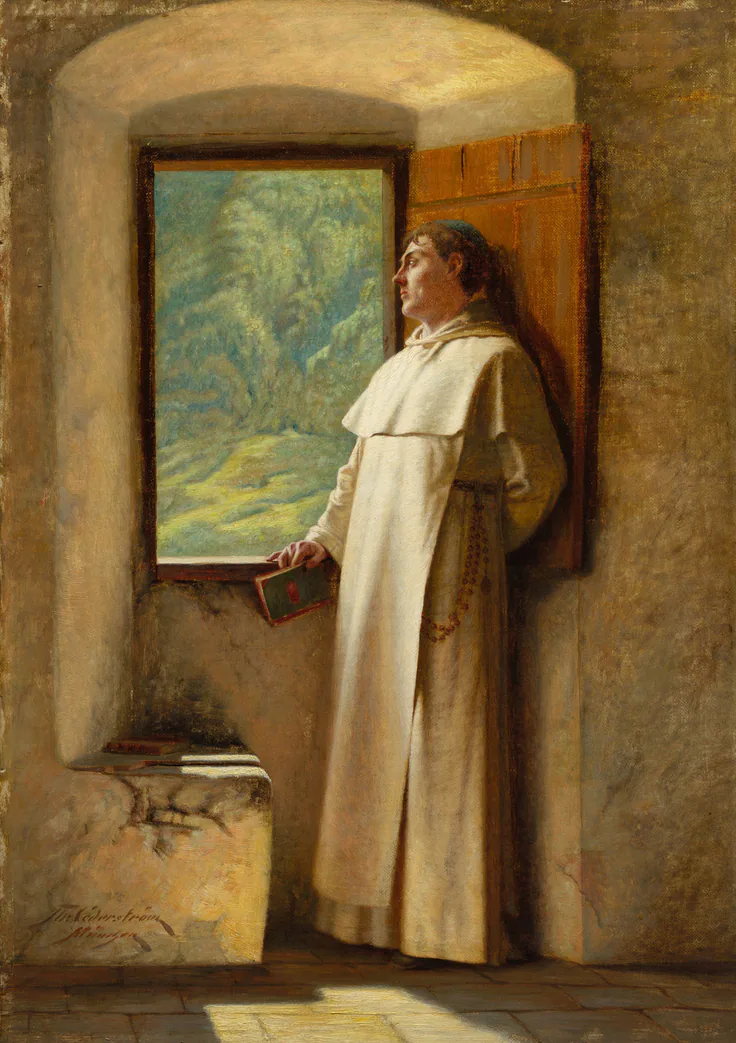 The Sunlight: oil on fabric by Ture Nikolaus Cederström, 1890s.