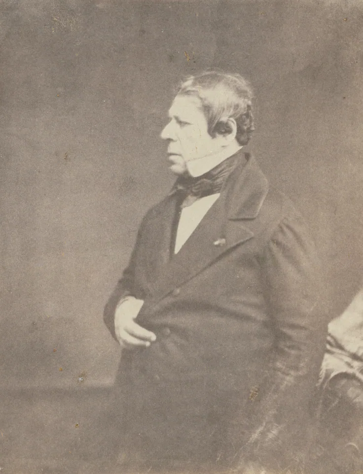 Jean Auguste Dominique Ingres: salted paper print from a paper negative by Victor Laisné, 1852.